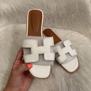 sandals, “H” from Goodnight Macaroon boutique